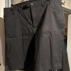 Gerry Weber Men's Charcoal Flat Front Shorts